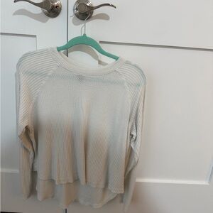 Wild Fable Cream Ribbed Knit Top